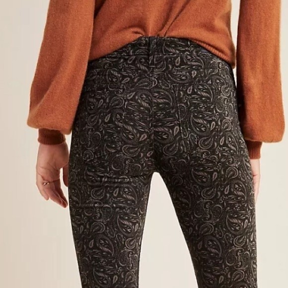 Adriano Goldschmeid Anthropologie Black & Gray Stevie Velvet Ankle Pants 29 - Picture 7 of 10